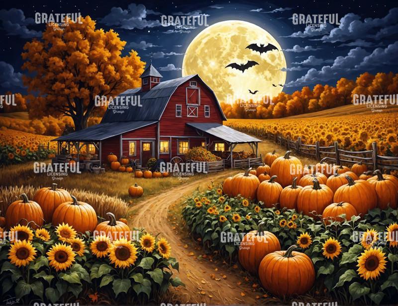 Red Barn Full Moon Harvest