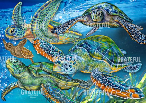 Sea Turtle Collage_300dpi_TimJeffsArt.tif