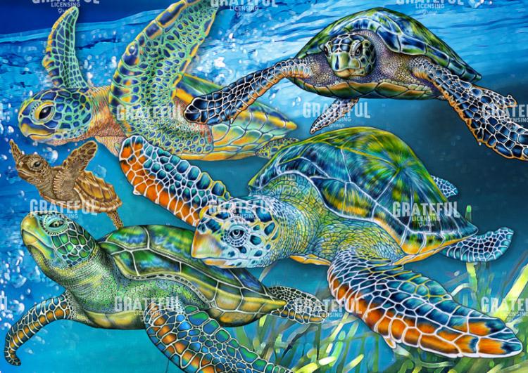 Sea Turtle Collage_300dpi_TimJeffsArt.tif