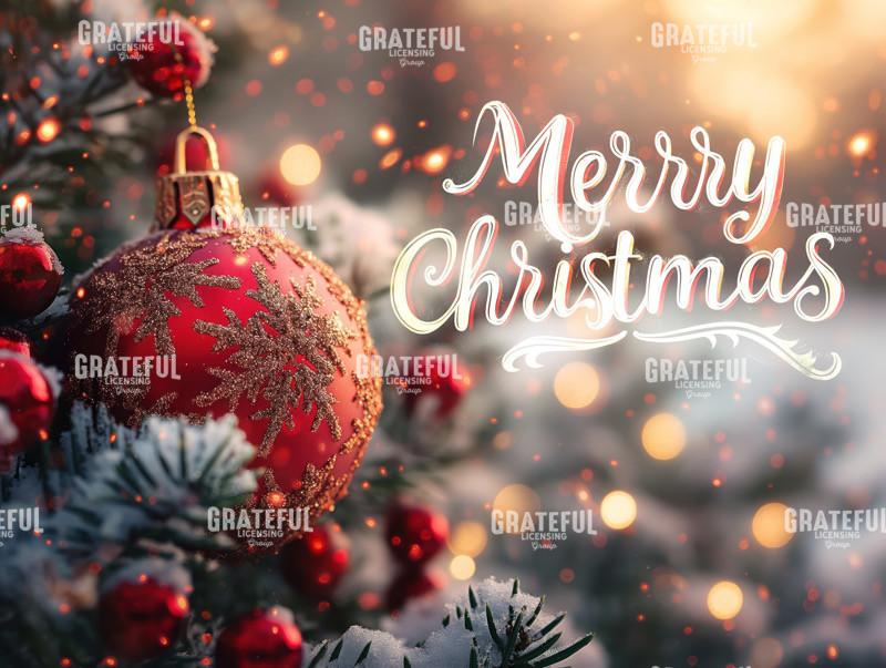 Christmas Ornaments Red and Gold