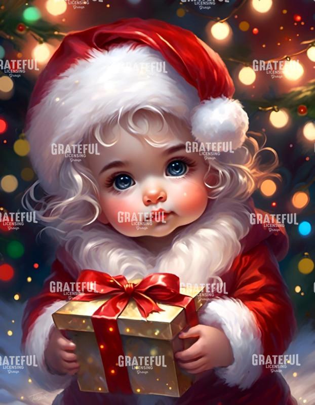 Baby Santa With Present