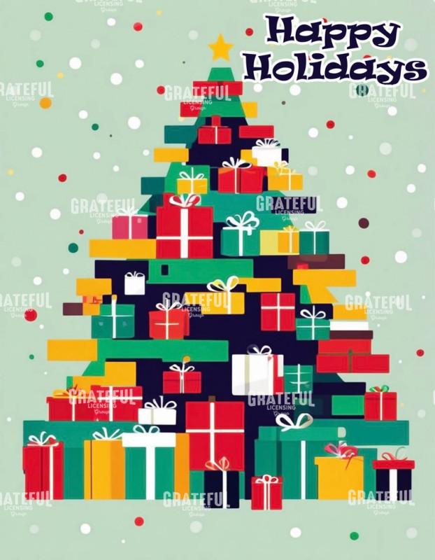 Christmas Tree Stacked Presents