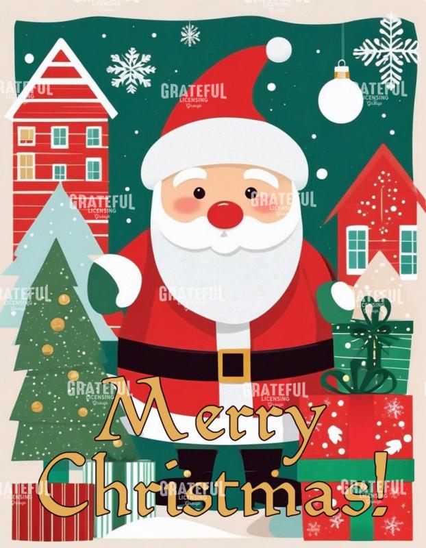 Red and Green Santa Village