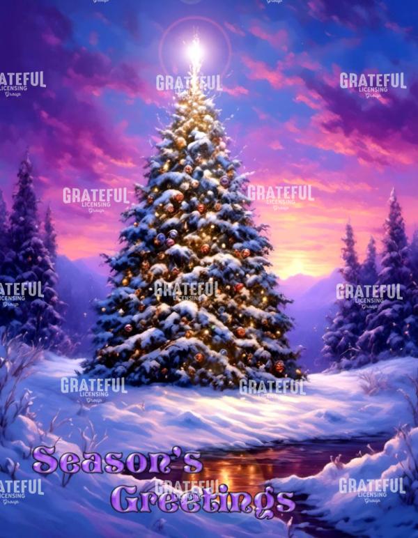 Purple Sunset Christmas Tree