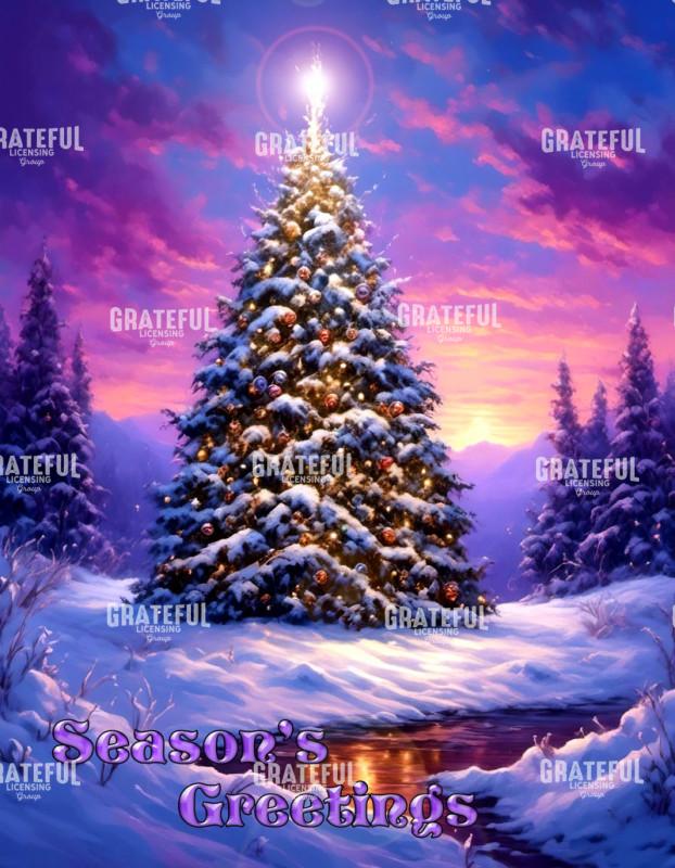 Purple Sunset Christmas Tree