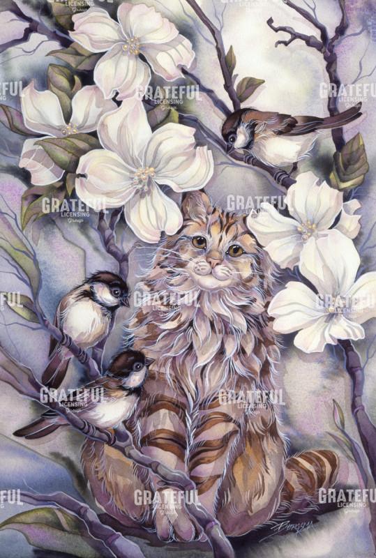 Cat and Chickadees