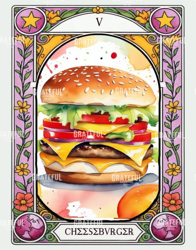 Cheeseburger - Comfort Food Tarot Card