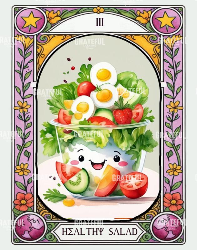 Healthy Salad - Comfort Food Tarot Card