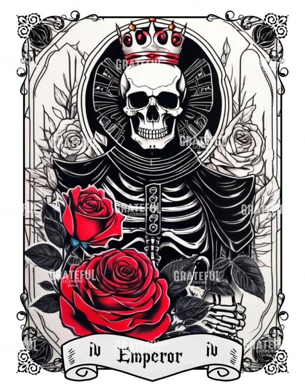 Skull and Roses Tarot Emperor