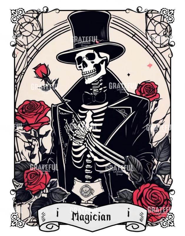 Skull and Roses Tarot Magician