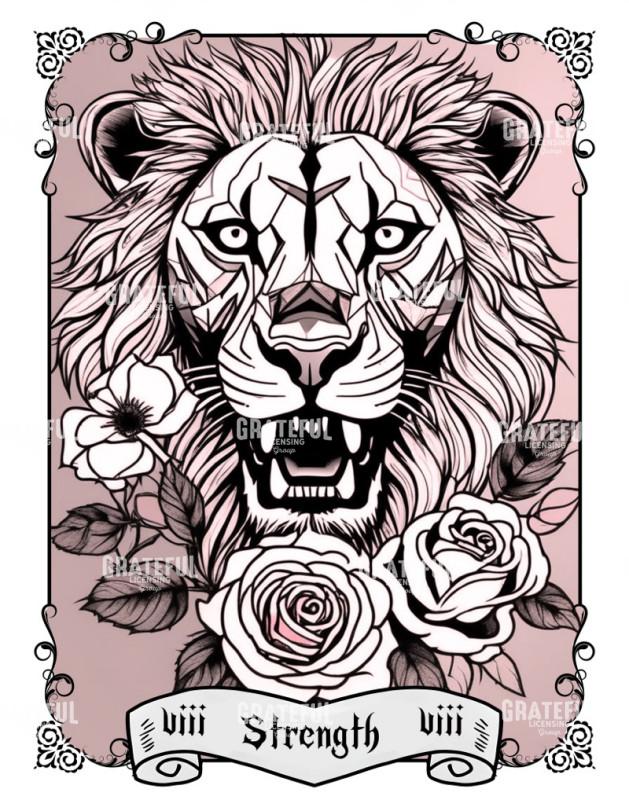 Skull and Roses Tarot Strength