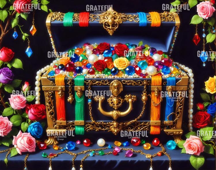 Treasure Chest with Roses
