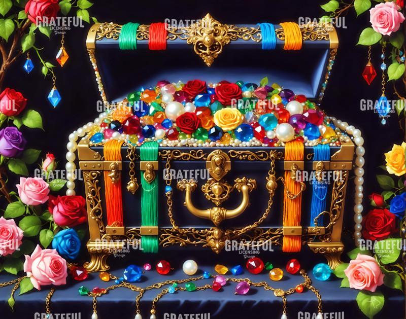 Treasure Chest with Roses