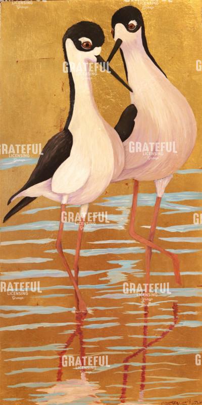 Black Neck Stilt Mother & Child