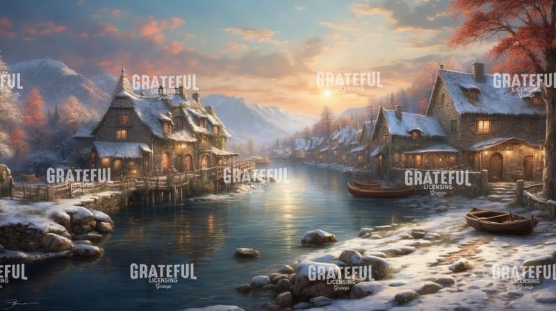 European Village along the River