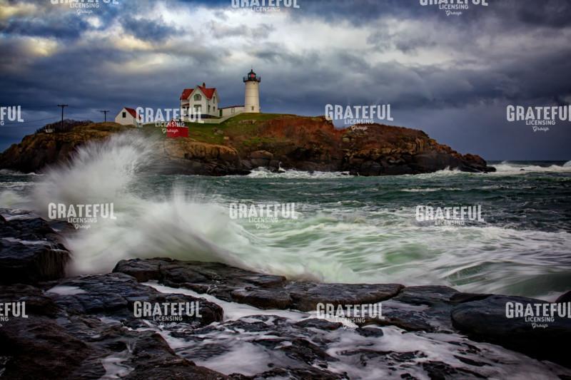 Autumn Storm at Cape Neddick