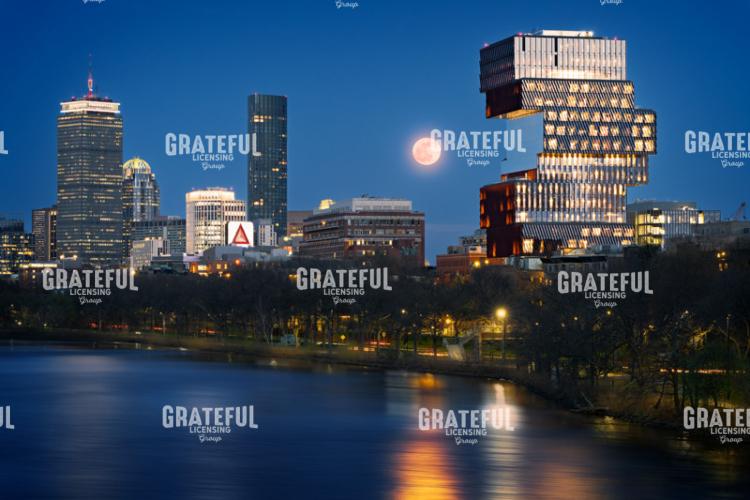 Moonrise Over Boston