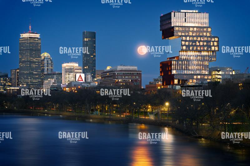 Moonrise Over Boston