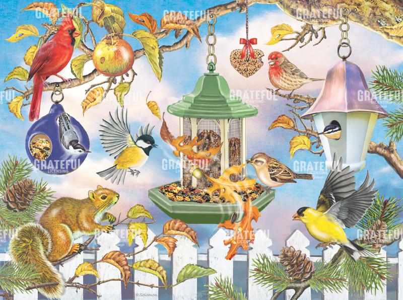 Backyard Birds In Autumn