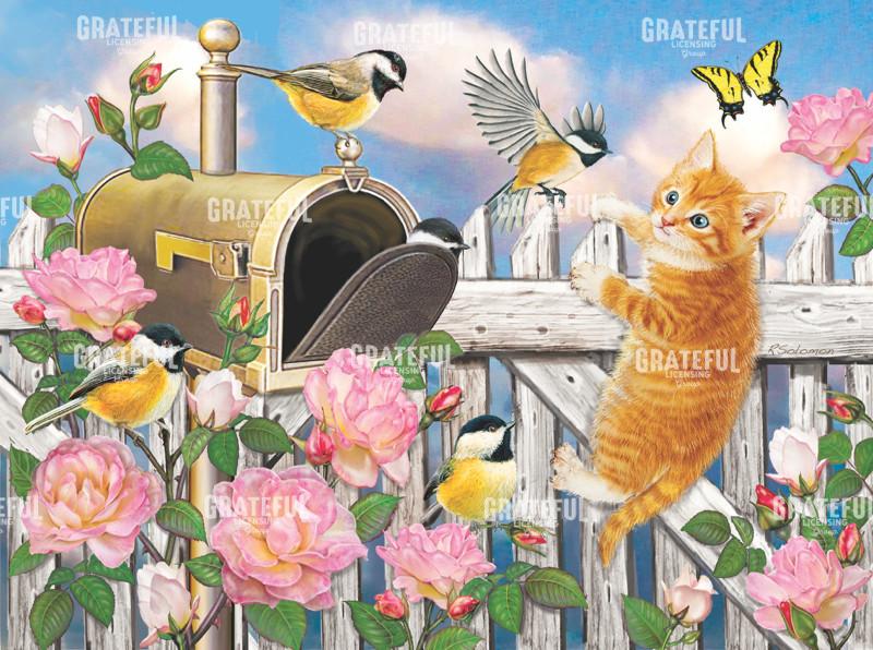 Kitty Visits The Chickadees