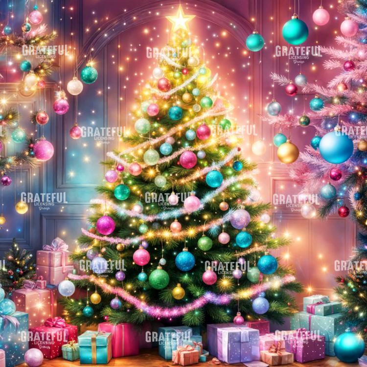 A Sparkling Pink Christmas Tree