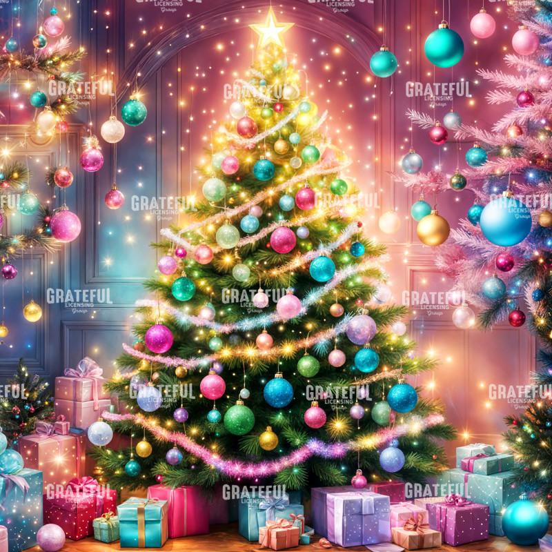 A Sparkling Pink Christmas Tree