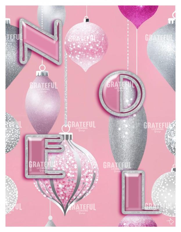 Modern Noel in Pink and Silver