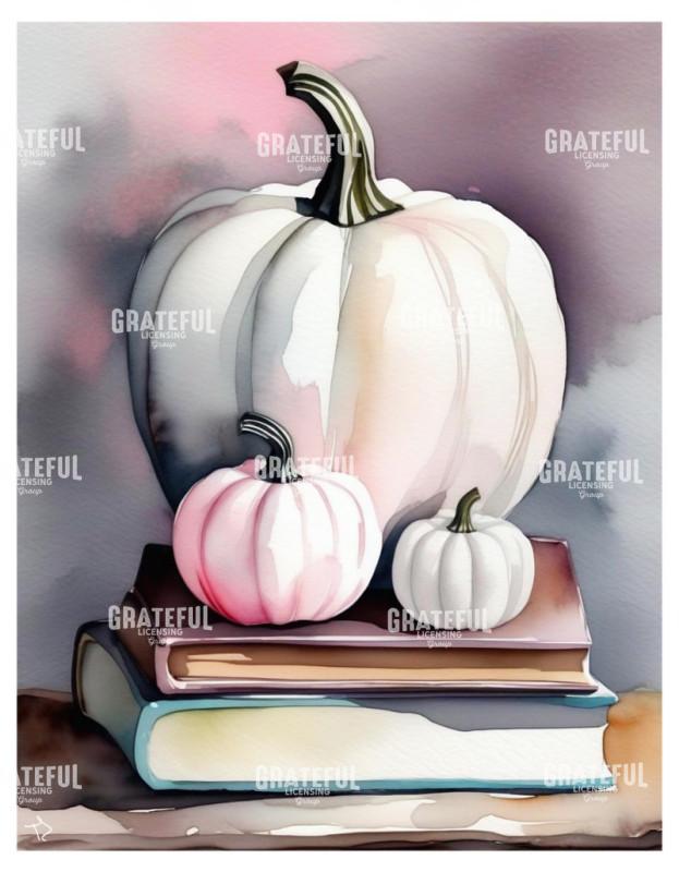Watercolor Pink Pumpkins
