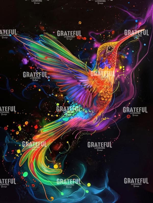Hummingbird, Psychedelic Illustration