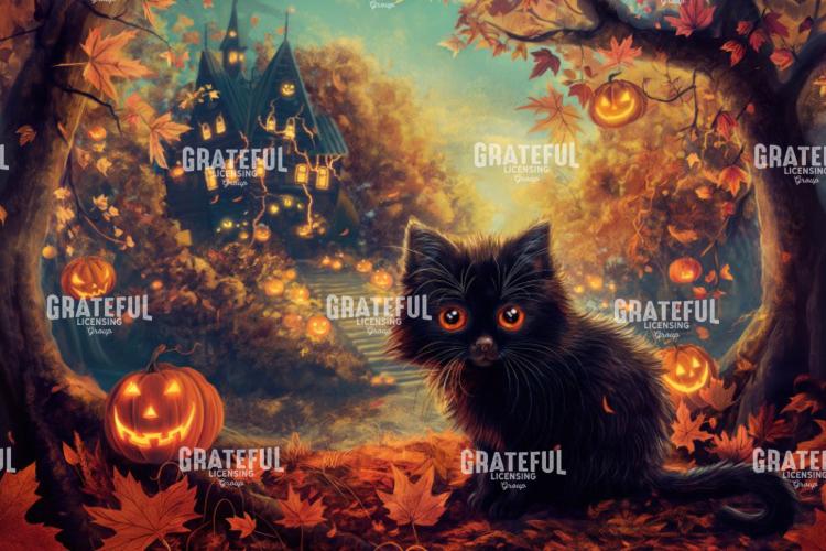 Black Cat  Halloween House