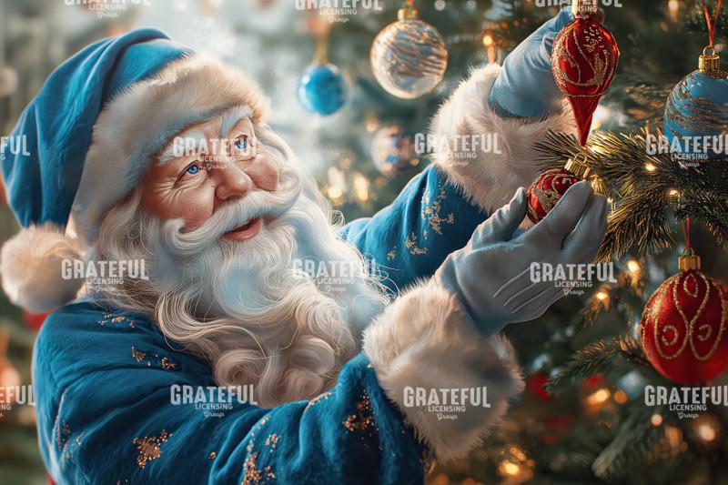 Jolly Santa in Blue