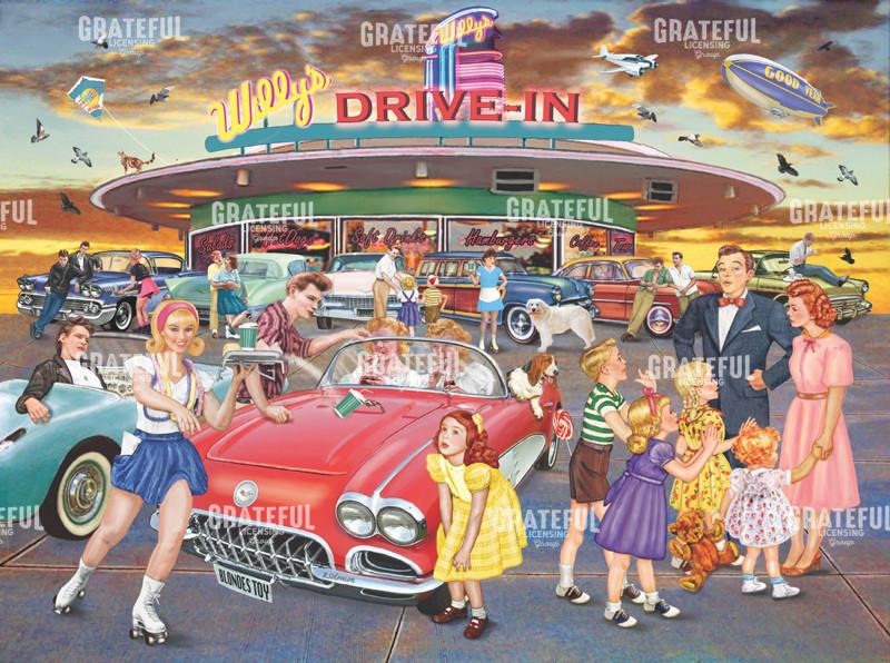 Willy's Drive-in At Sunset