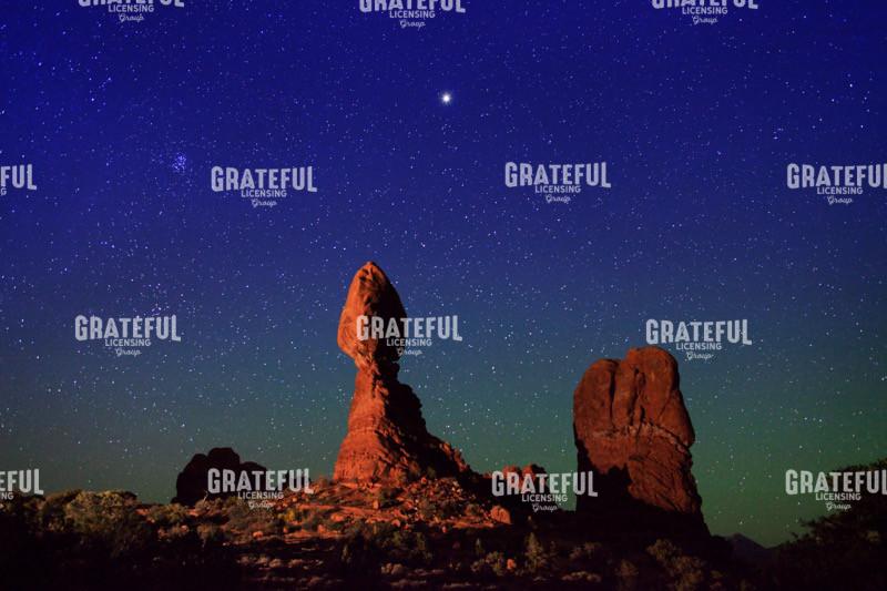 Stars Over Balanced Rock