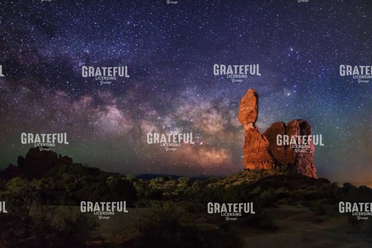 Milky Way Behind Balanced Rock