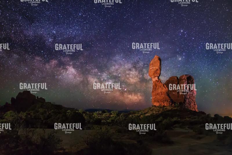 Milky Way Behind Balanced Rock