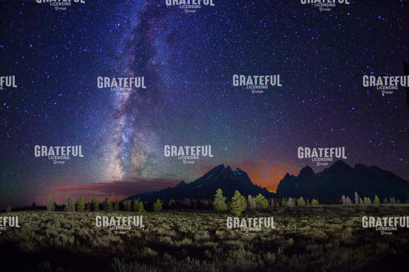Starry Night Over Grand Teton Range