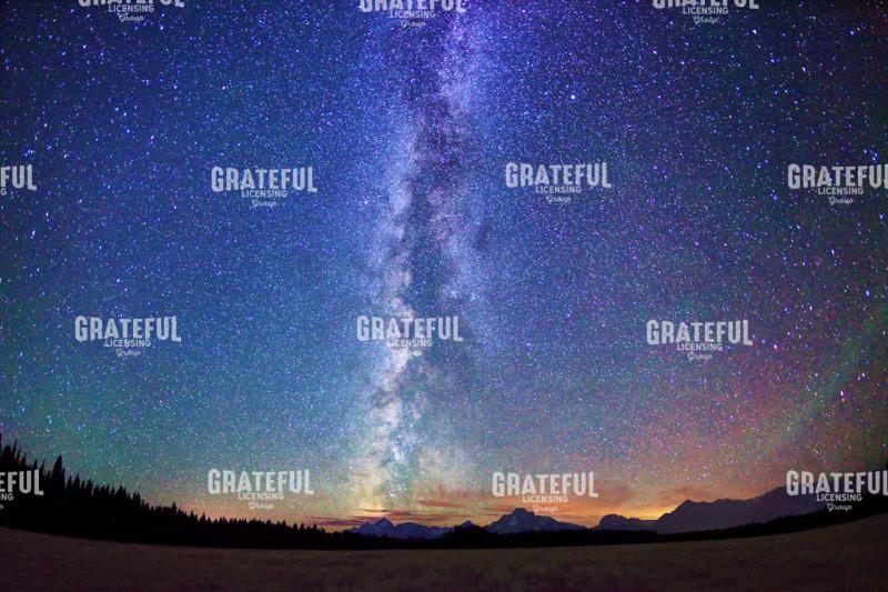 Milky Way Tetons Fisheye