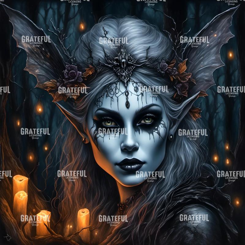 Dark Fae with Candles