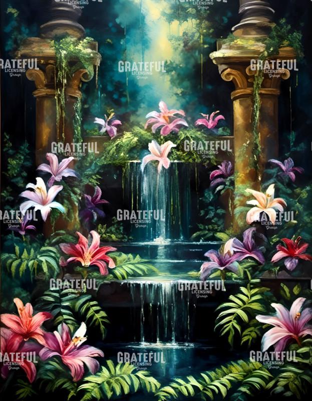 Overgrown Lily Fountain