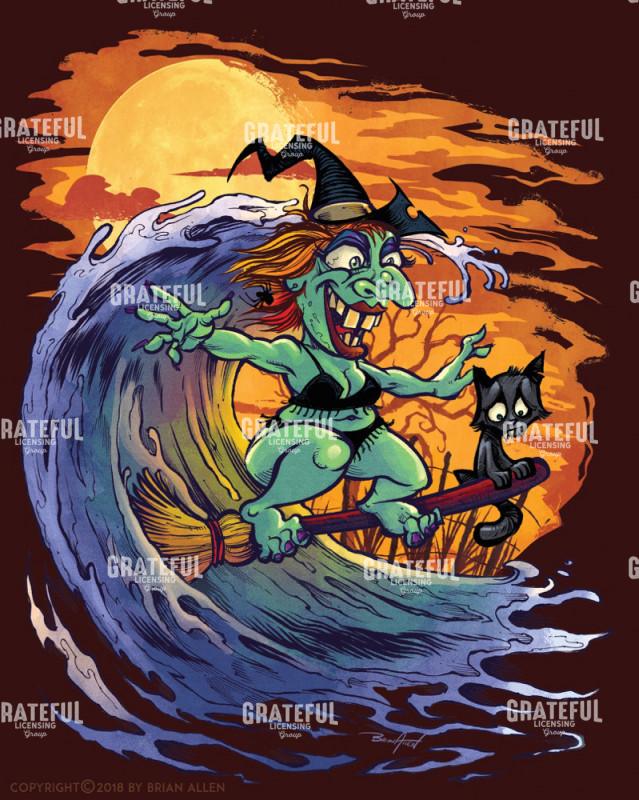 Halloween At The Beach Witch