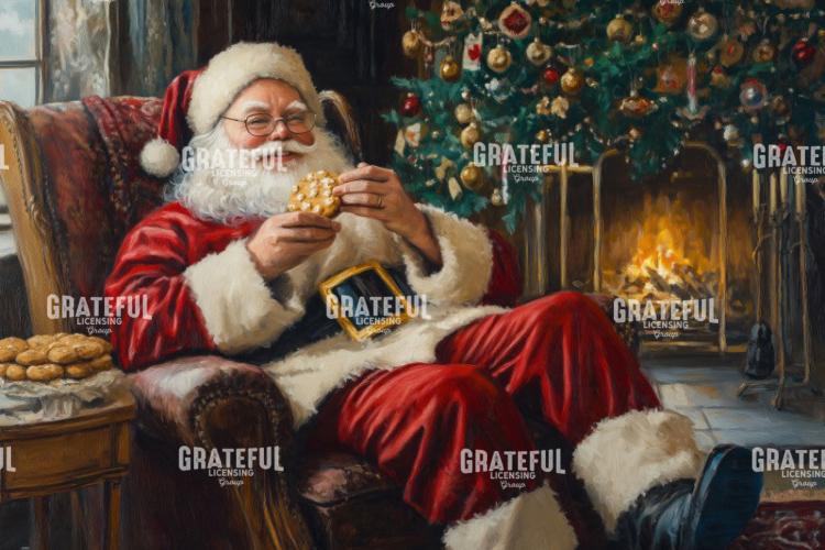 Santa with Chocolate Chip Cookies