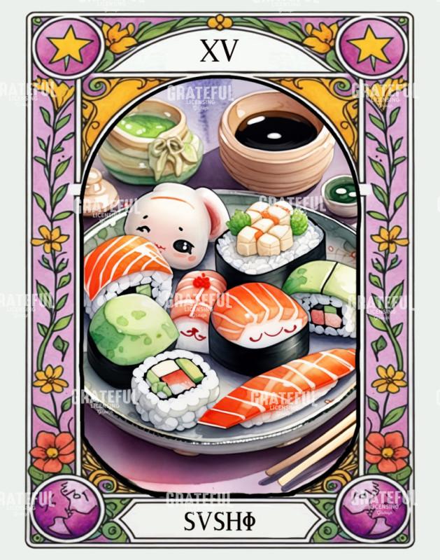 Sushi Comfort Food Tarot Card