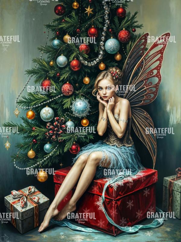 Christmas Fairy with Red Present
