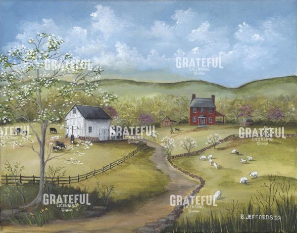 Farm with Red House