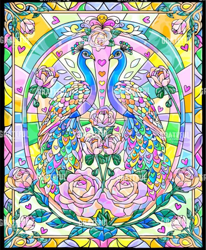 Stained Glass Peacock