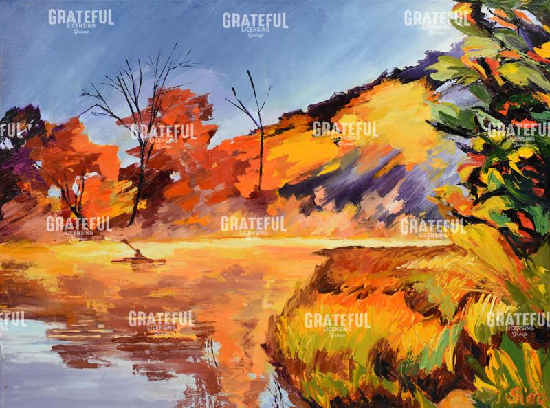 Kayak and Orange Trees