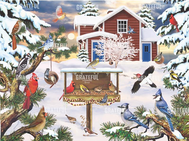 Winter Birds Christmas Dinner