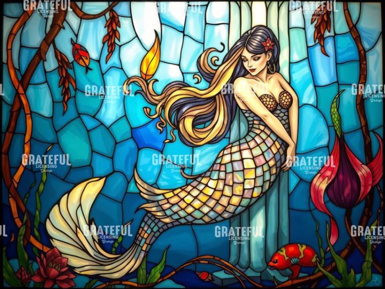 Stained Glass Mermaid