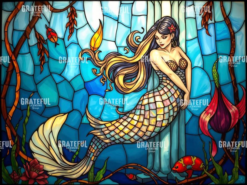 Stained Glass Mermaid