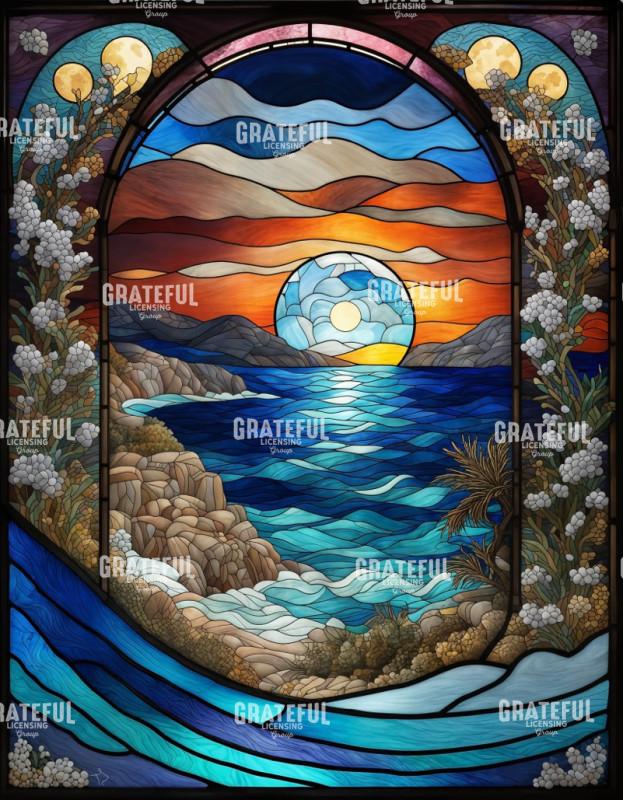 Stained Glass Sunset